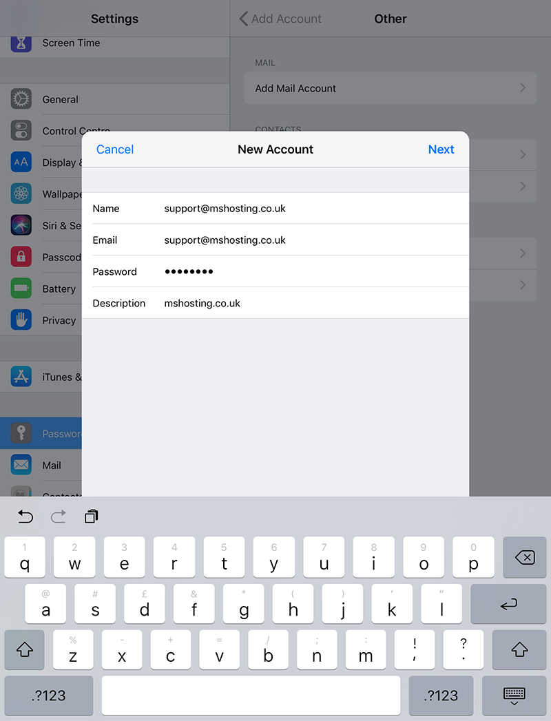 iPhone & iPad Email - Step 3