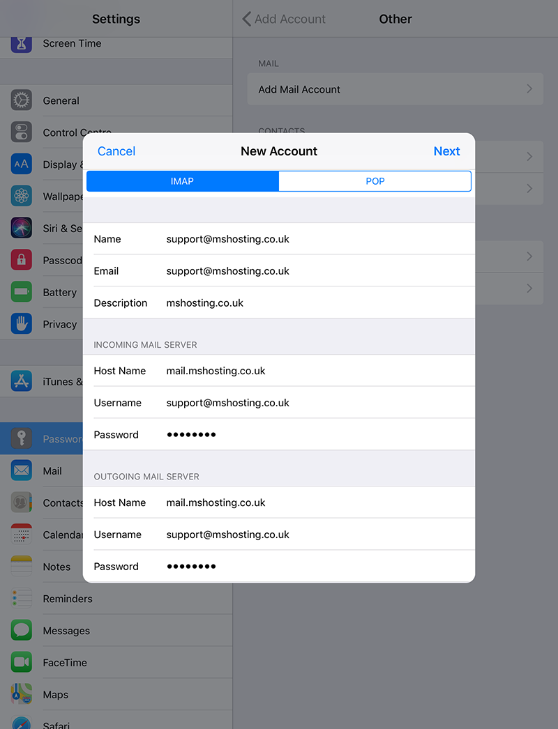iPhone & iPad Email - Step 4